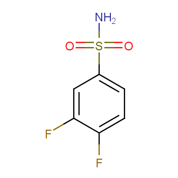 3,4-二氟苯磺酰胺化学结构式