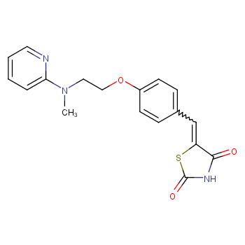 5-[4-[2-[N-Methyl-N-(2-pyridinyl)amino]ethoxy]benzylidene]-2,4-thiazolidinedione  