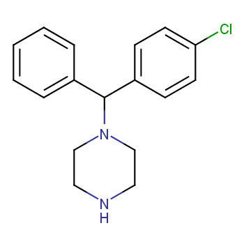 1-(4-氯二苯甲基)哌嗪化学结构式