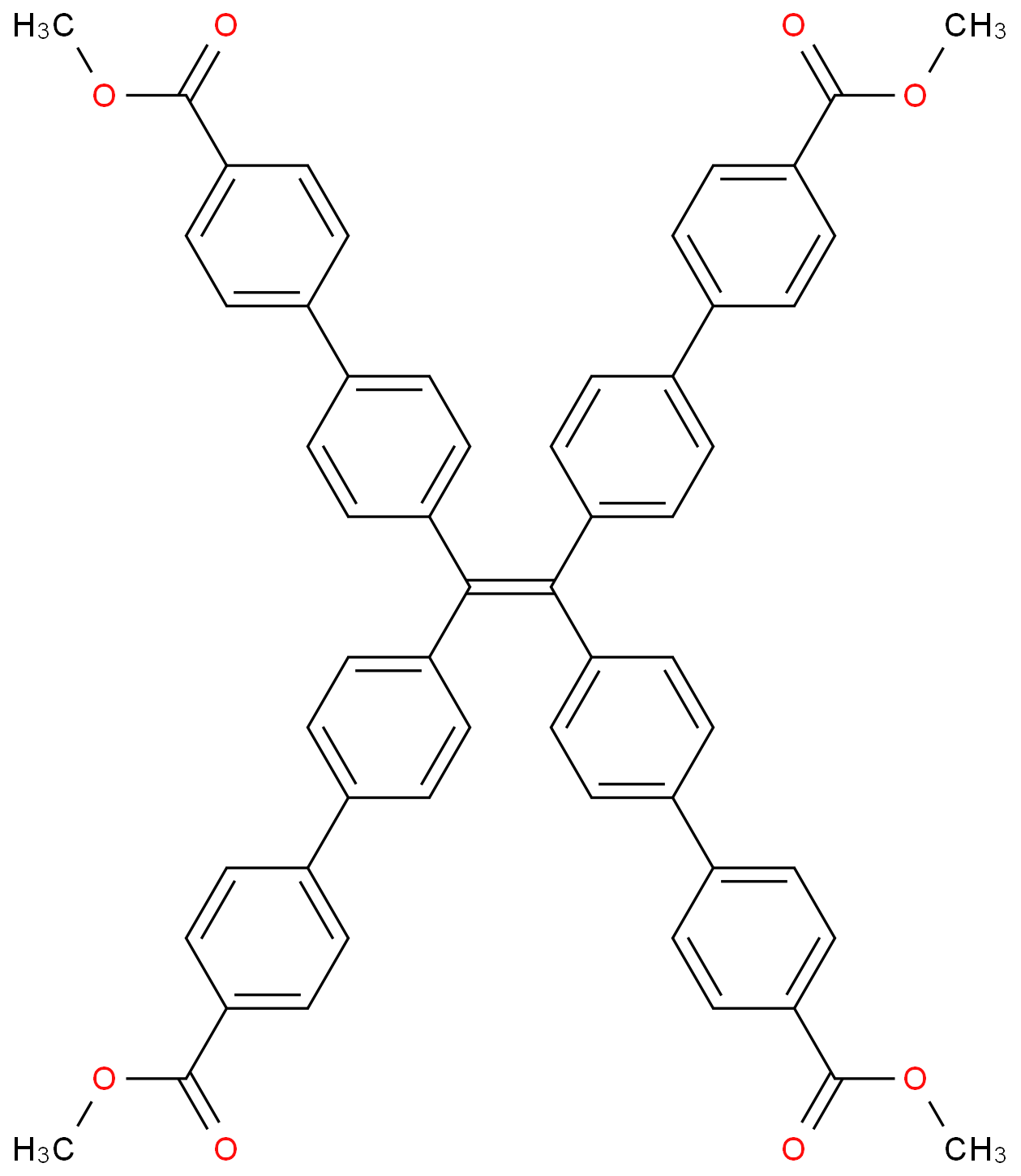 四[4-(4'-甲氧羰基苯基)苯基]乙烯CAS号1610858-95-1(科研试剂/现货供应,质量保证)