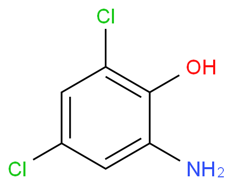 4,6-二氯-2-氨基苯酚化学结构式