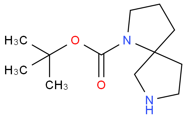 1,7-二氮杂螺[4.4]壬烷-1-甲酸叔丁酯化学结构式