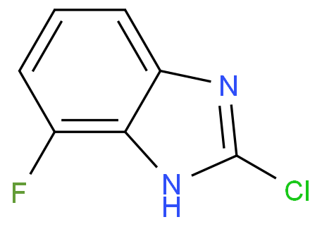 2-氯-4-氟-(9CI)-1H-苯并咪唑化学结构式