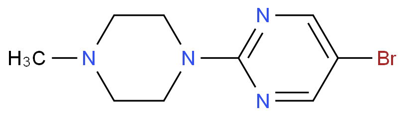 5-溴-2-(4-甲基哌嗪-1-基)嘧啶化学结构式