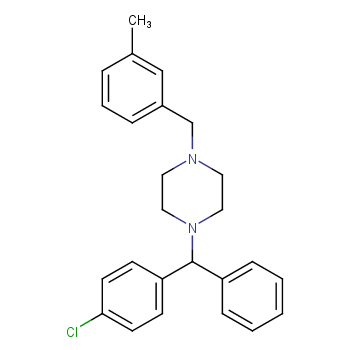 美克洛嗪化学结构式