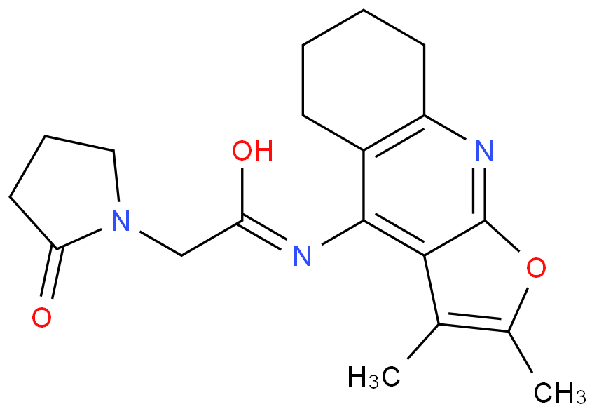 N-(2,3-dimethyl-5,6,7,8-tetrahydrofuro[2,3-b]quinolin-4-yl)-2-(2-oxopyrrolidin-1-yl)acetamide