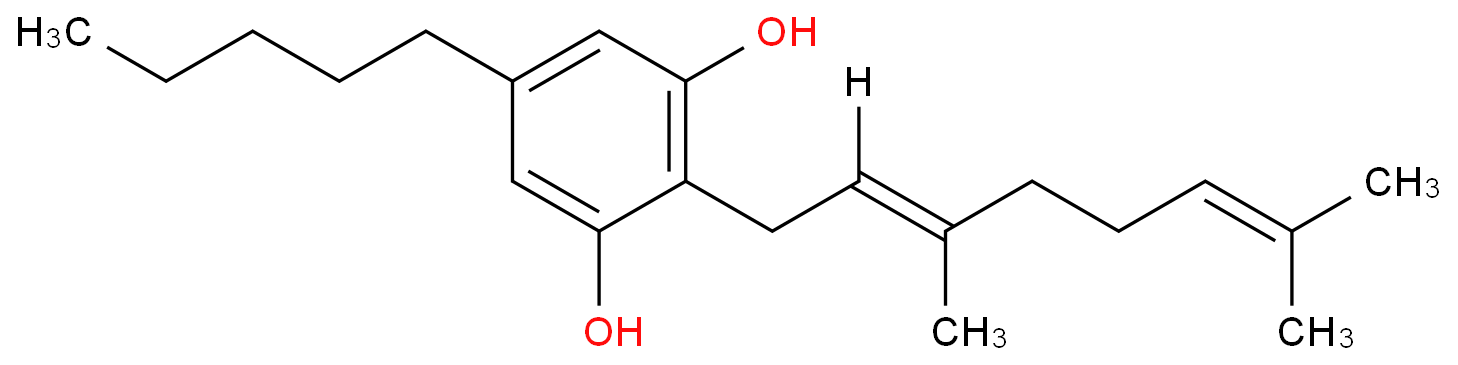 1,3-Benzenediol,2-[(2E)-3,7-dimethyl-2,6-octadien-1-yl]-5-pentyl-  
