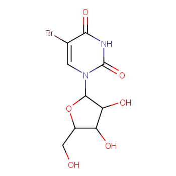 5-溴尿苷化学结构式