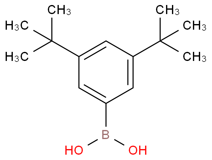 3,5-二叔丁基苯硼酸化学结构式