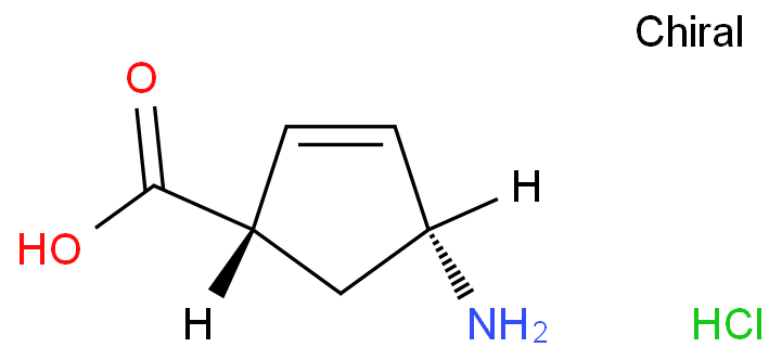 (1S,4R)-4-氨基环戊-2-烯羧酸盐酸盐 CAS号:130931-84-9科研及生产专用 高校及研究所支持货到付款