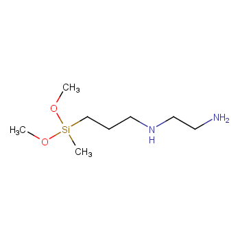 N-氨乙基-3-氨丙基甲基二甲氧基硅烷化学结构式