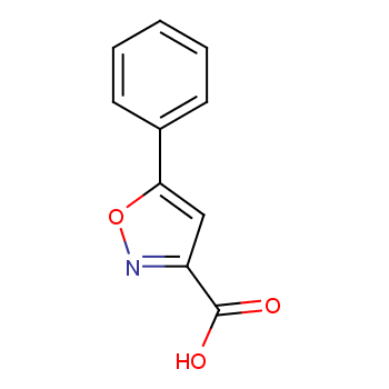 5-苯基-3-异恶唑羧酸化学结构式