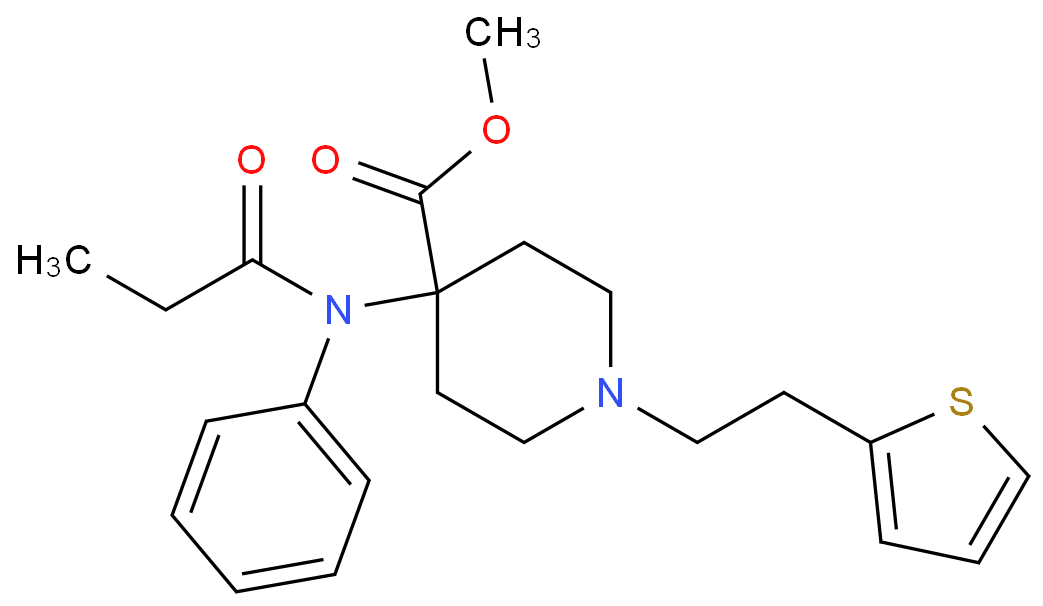 4-Piperidinecarboxylicacid, 4-[(1-oxopropyl)phenylamino]-1-[2-(2-thienyl)ethyl]-, methyl ester  
