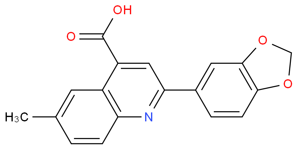 2-(1,3-苯并二唑-5-基)-6-甲基-喹啉-4-羧酸CAS号438220-99-6；现货供应/质量保证