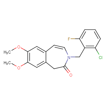 3-(2-CHLORO-6-FLUOROBENZYL)-7,8-DIMETHOXY-1,3-DIHYDRO-2H-3-BENZAZEPIN-2-ONE