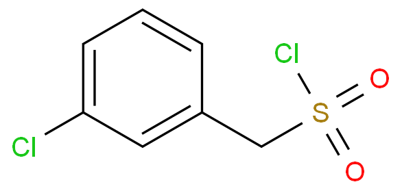 (3-氯苯基)甲基磺酰氯化学结构式