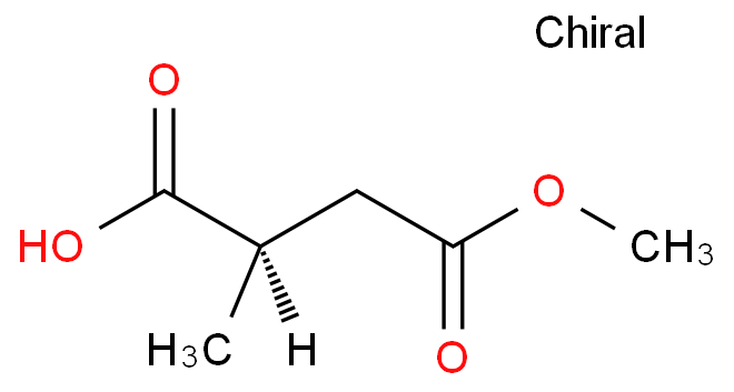 (R)-(+)-3-甲基琥珀酸单甲酯化学结构式