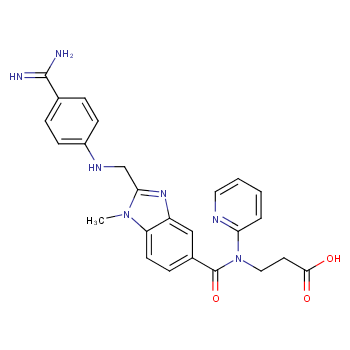 3-[[2-[(4-carbamimidoylanilino)methyl]-1-methylbenzimidazole-5-carbonyl]-pyridin-2-ylamino]propanoic acid
