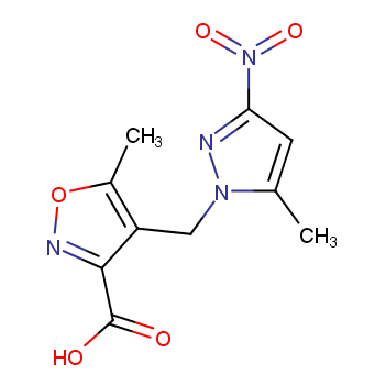 5-Methyl-4-[(5-methyl-3-nitro-1H-pyrazol-1-yl)methyl]isoxazole-3-carboxylic acid