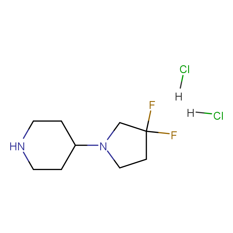 4-(3,3-二氟吡咯烷-1-基)哌啶双盐酸盐 CAS号:2089315-11-5科研及生产专用 高校及研究所支持货到付款