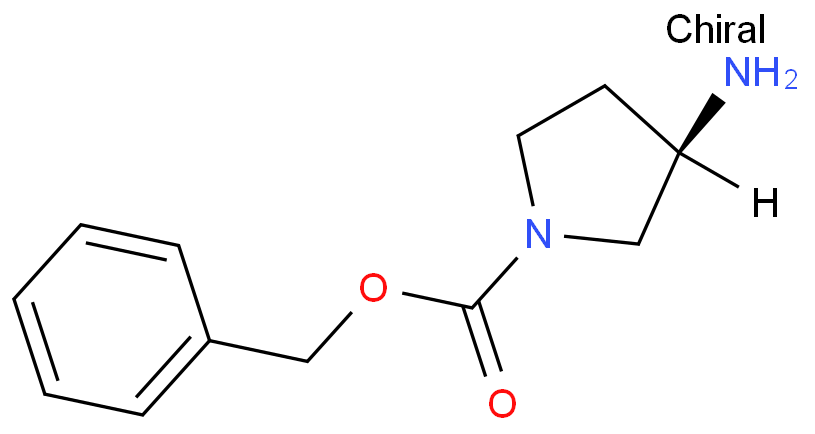 122536-73-6 (R)-1-苄氧羰基-3-氨基吡咯烷 结构式图片