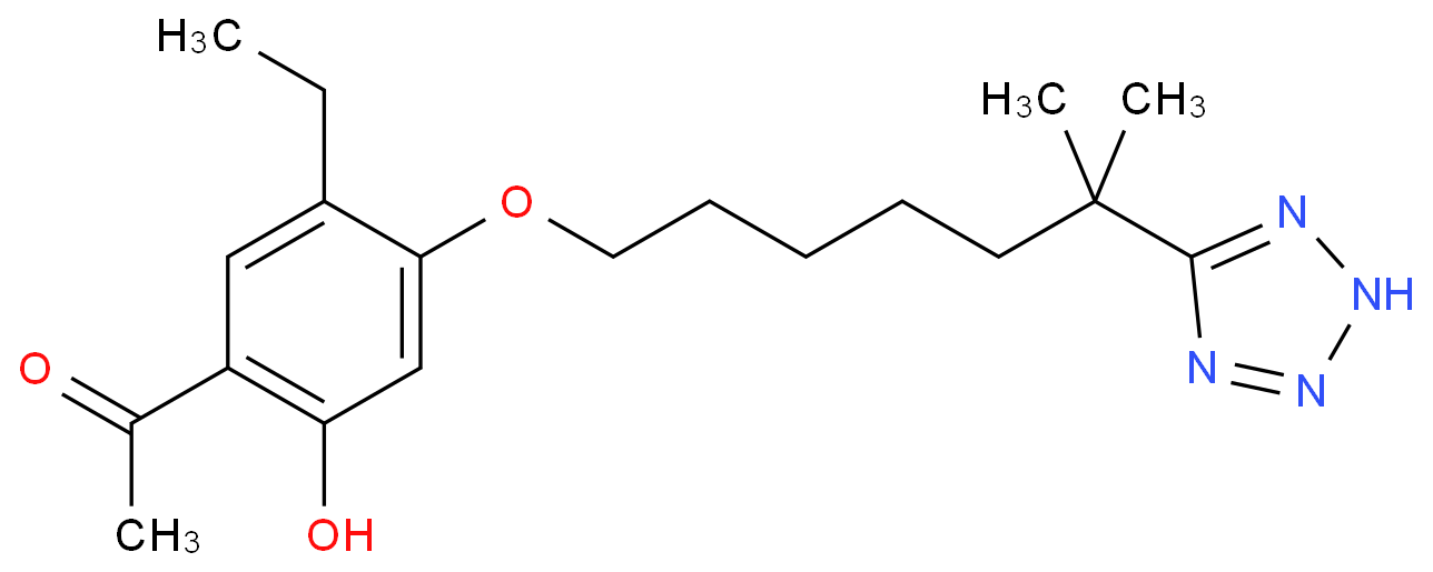 1-[5-ETHYL-2-HYDROXY-4-[[6-METHYL-6-(1H-TETRAZOL-5-YL)HEPTYL]OXY]PHENYL]ETHANONE