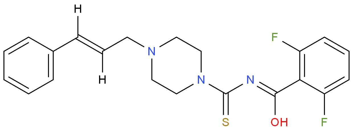1-(2,6-DIFLUOROBENZOYL)-3-(4-(3-PHENYLPROP-2-ENYL)PIPERAZINYL)THIOUREA