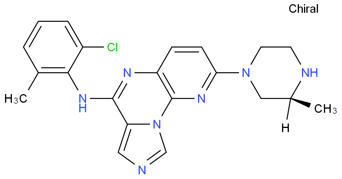 N-(2-Chloro-6-methylphenyl)-12-[(3S)-3-methylpiperazin-1-yl]-2,4,8,13-tetrazatricyclo[7.4.0.02,6]trideca-1(9),3,5,7,10,12-hexaen-7-amine