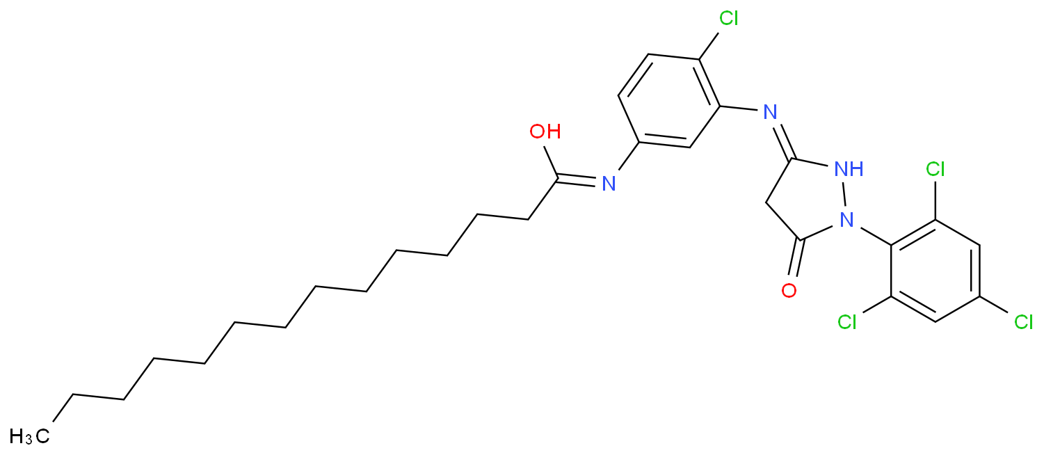 N-(4-Chloro-3-((4,5-dihydro-5-oxo-1-(2,4,6-trichlorophenyl)-1H-pyrazol-3-yl)amino)phenyl)myristamide