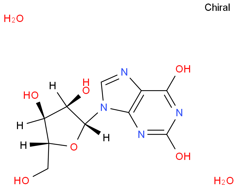 XANTHOSINE DIHYDRATE structure
