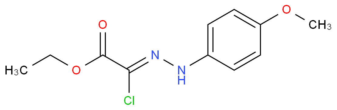 [(4-甲氧基苯基)肼基]氯乙酸乙酯化学结构式