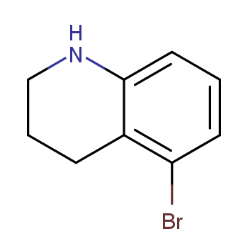 5-溴-1,2,3,4-四氢喹啉盐酸盐化学结构式