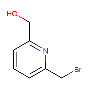 6-溴甲基-2-吡啶甲醇化学结构式