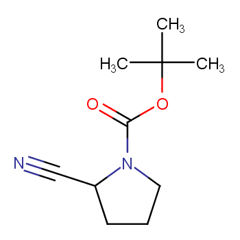 144688-70-0 (R)-1-Boc-2-氰基吡咯烷 结构式图片