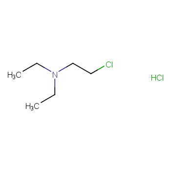 2-二乙氨基氯乙烷盐酸盐化学结构式
