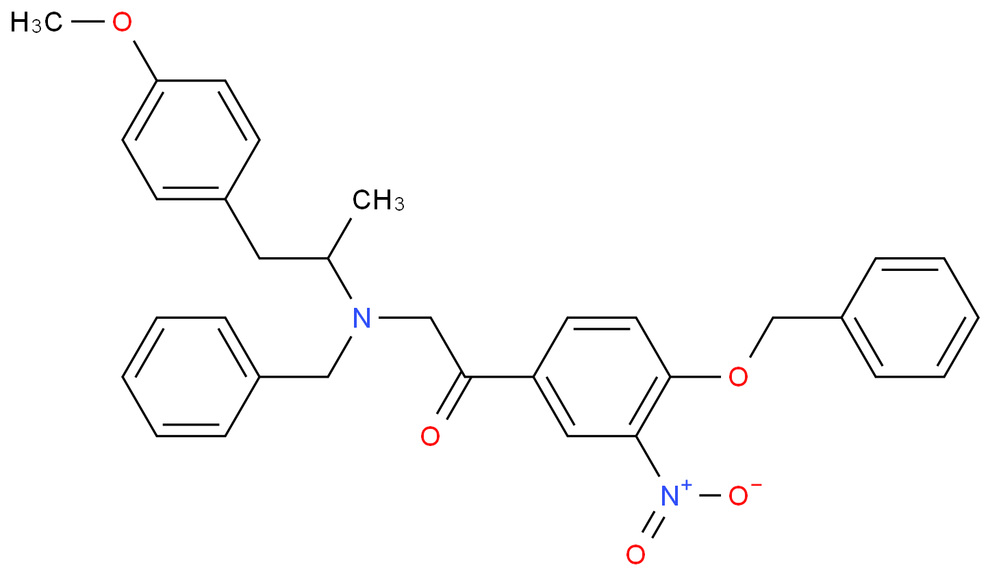 Ethanone, 2-[[2-(4-Methoxyphenyl)-1-Methylethyl](phenylMethyl)aMino]-1-[3-nitro-4-(phenylMethoxy)phenyl]-  
