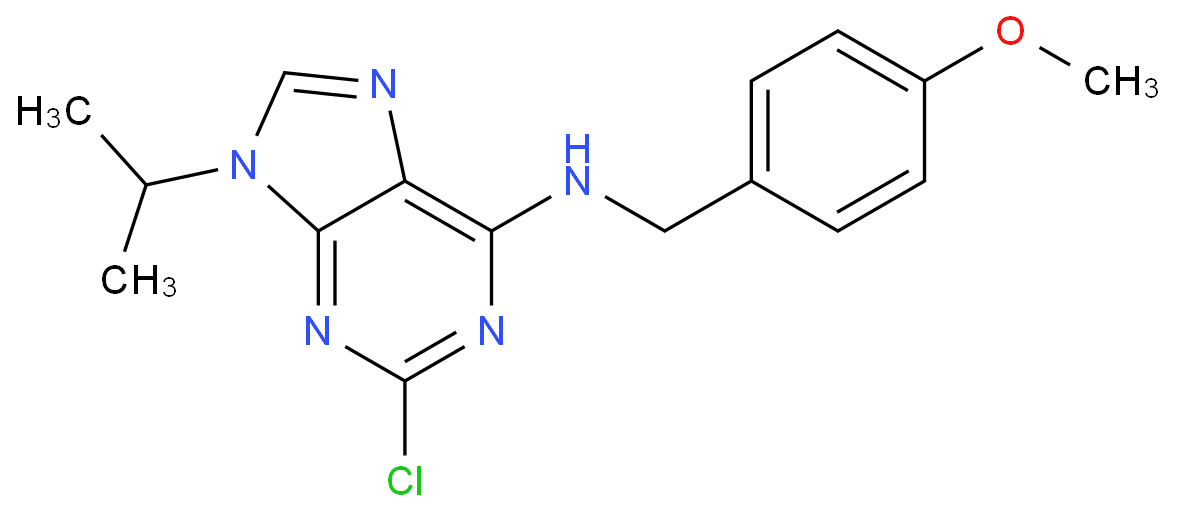 2-氯-9-异丙基-N-(4-甲氧基苄基)-9H-嘌呤-6-胺 CAS号:203436-13-9科研及生产专用 高校及研究所支持货到付款