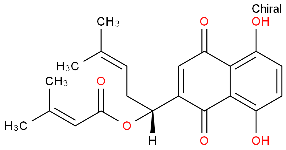 β,β- 二甲基丙烯酰紫草素 CAS号:24502-79-2 科研产品 高校及研究所 先发后付