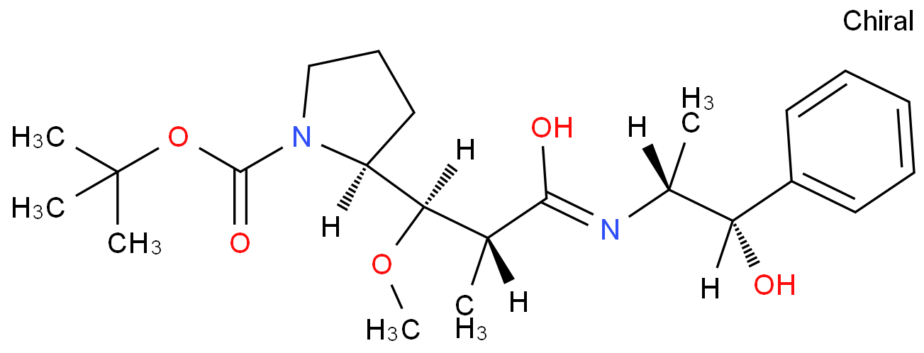 (S)-2-((1R,2R)-3-(((1S,2R)-1-羟基-1-苯丙烷-2-基)氨基)-1-甲氧基-2-甲基-3-氧代丙基)吡咯烷-1-羧酸叔丁酯