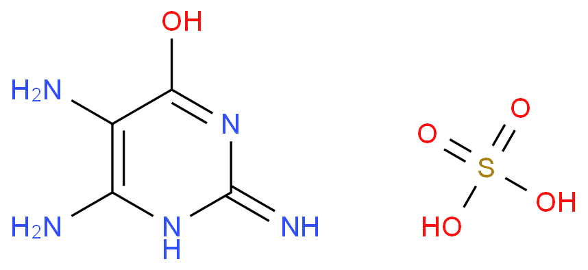 2,4,5-三氨基-6-羟基嘧啶硫酸盐化学结构式