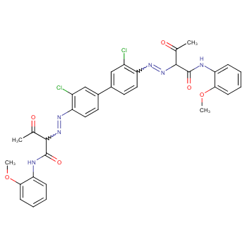 Butanamide,2,2'-[(3,3'-dichloro[1,1'-biphenyl]-4,4'-diyl)bis(2,1-diazenediyl)]bis[N-(2-methoxyphenyl)-3-oxo-  