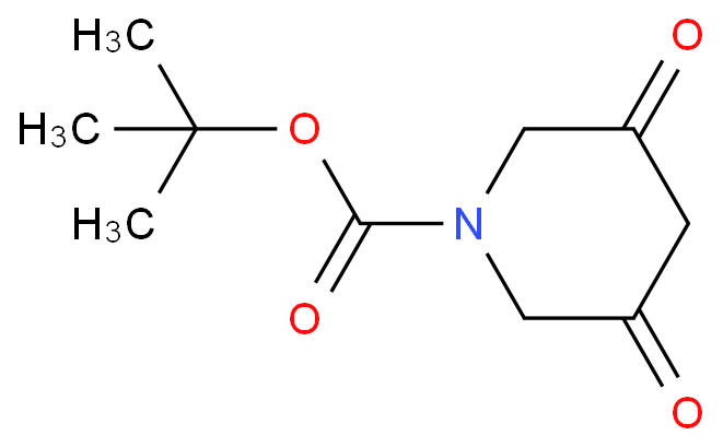 3,5-二氧代哌啶-1-CARBOXYLICACIDTERT丁基酯化学结构式