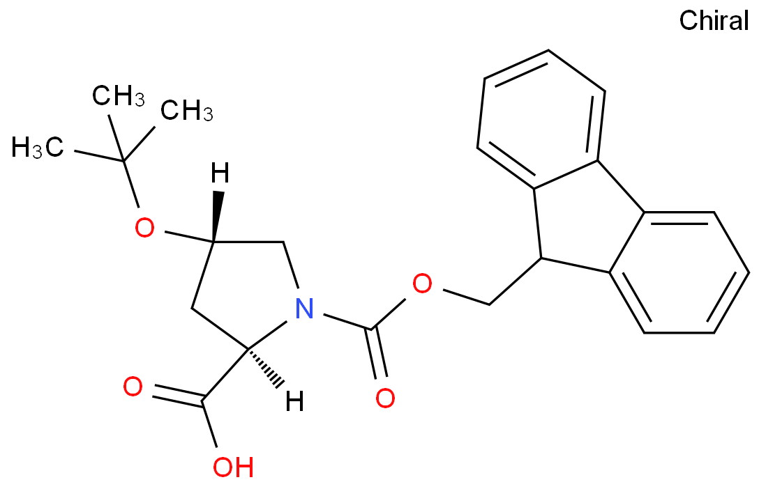 (2R,4S)-4-叔丁基氧基-1,2-吡咯烷二羧酸 1-芴甲基酯 CAS号:268729-12-0科研及生产专用 高校及研究所支持货到付款