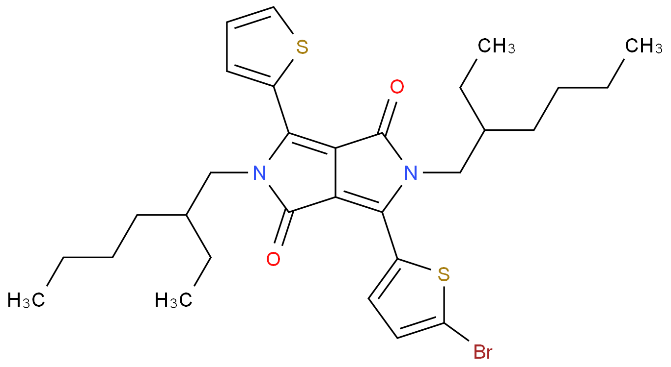 4-(5-bromothiophen-2-yl)-2,5-bis(2-ethylhexyl)-1-thiophen-2-ylpyrrolo[3,4-c]pyrrole-3,6-dione