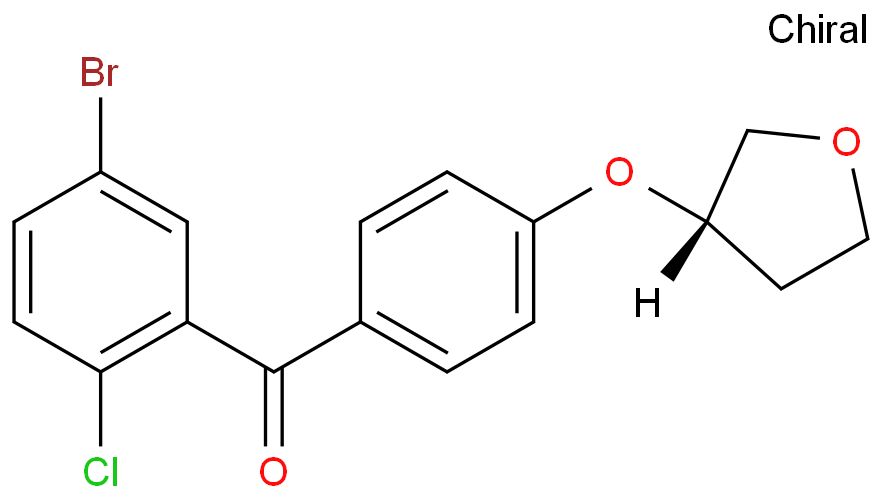 (5-bromo-2-chlorophenyl)-[4-[(3S)-oxolan-3-yl]oxyphenyl]methanone