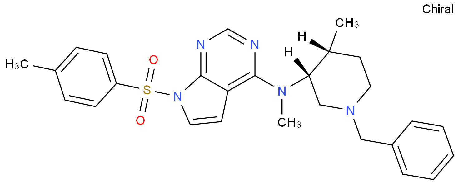 N-甲基-N-((3R,4R)-4-甲基-1-苄基-3-哌啶基)-7-((4-甲基苯基)磺酰基)7H-吡咯并[2,3-D