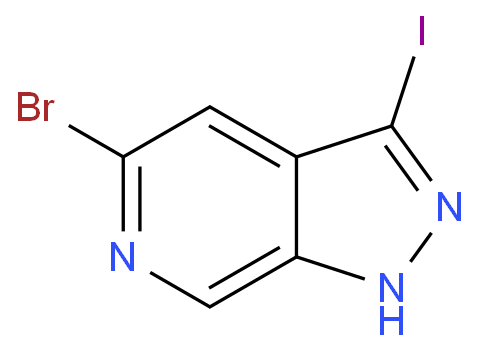 5-溴-3-碘-1H-吡唑并[3,4-C]吡啶化学结构式
