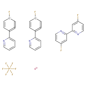 双[5-氟-2-(2-吡啶基-κN)苯基-κC](4,4'-二氟-2,2'-联吡啶-κN1,κN1')铱 六氟磷酸盐/2828437-92-7