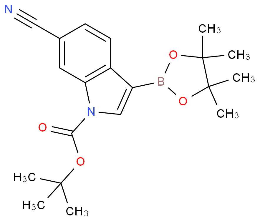 tert-butyl 6-cyano-3-(4,4,5,5-tetramethyl-1,3,2-dioxaborolan-2-yl)-1H-indole-1-carboxylate