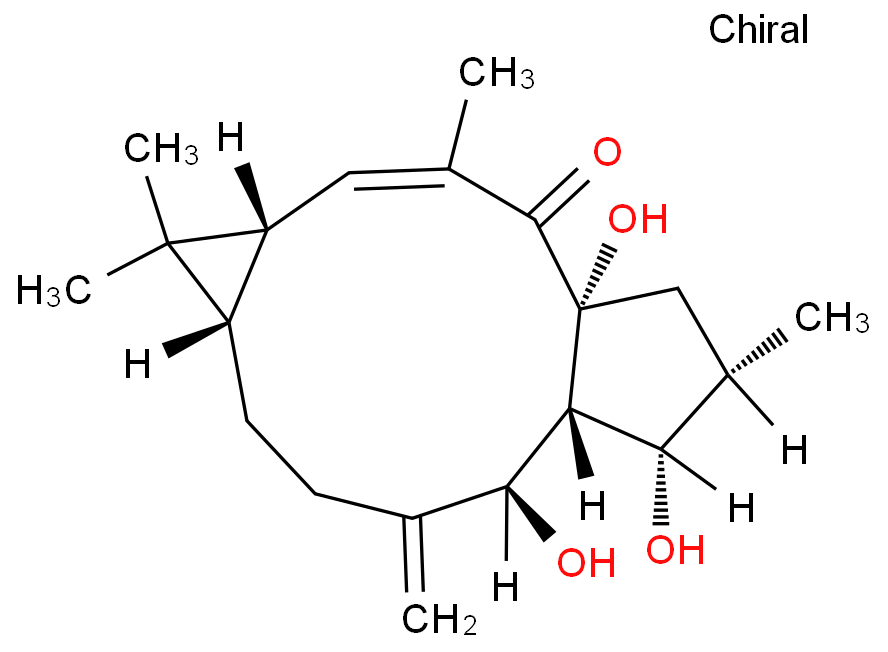 千金子二萜醇化学结构式